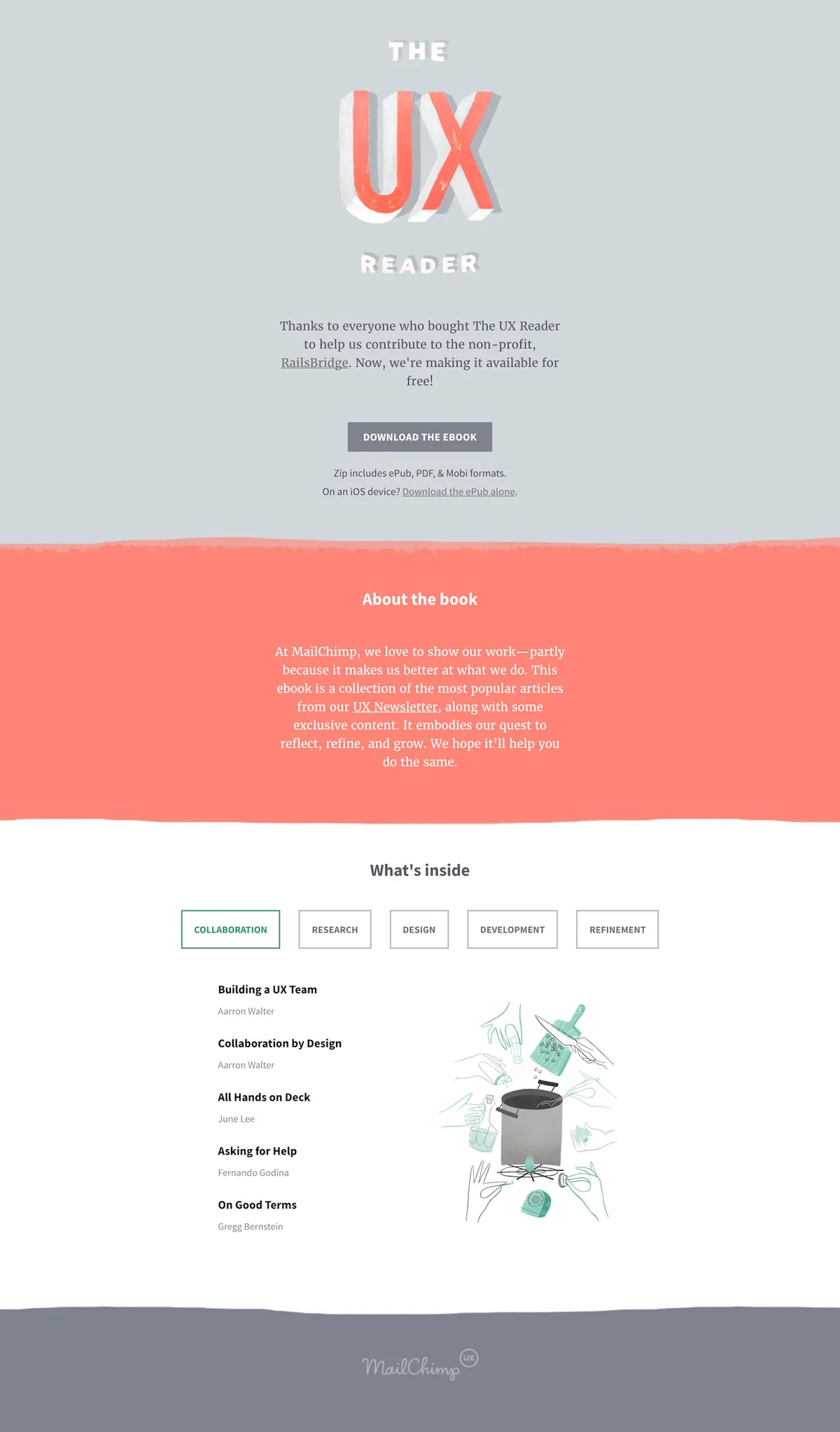 Screenshot of the UX Reader website